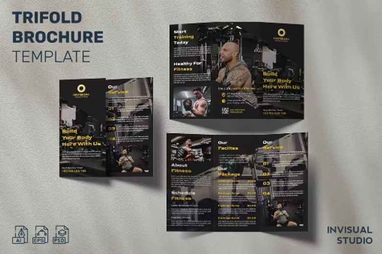 Fitness - Trifold Brochure Template free download