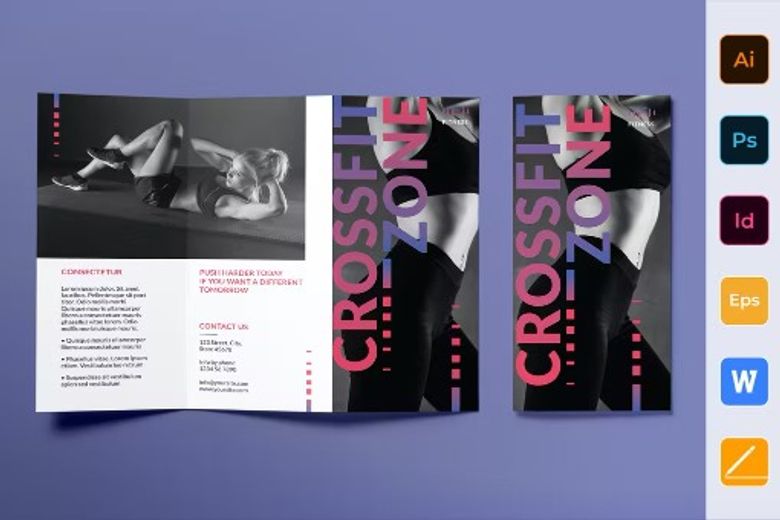 Fitness Studio Brochure Bifold free downlaod