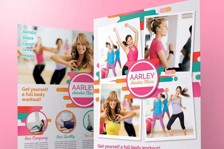 Women Aerobic / Fitness Flyer free download