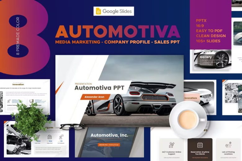 Automotive-Media-Marketing-Google-Slides-free-download