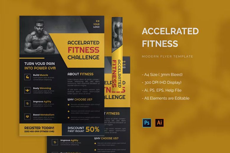 Accelerated Fitness - Flyer free downlaod