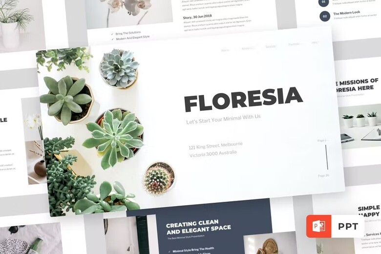 Floresia -Minimal-Presentation-Template-free-download