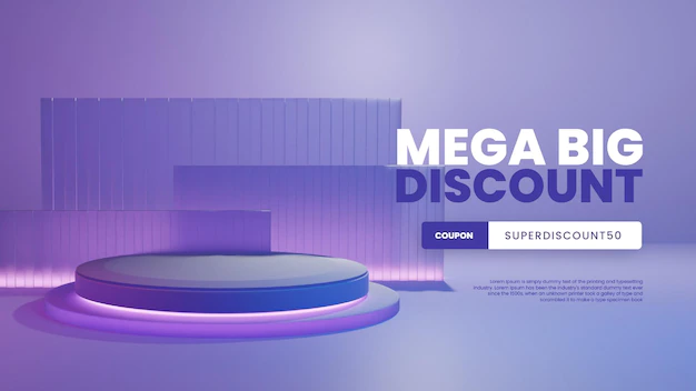 Free PSD | 3d realistic colorful background podium product display