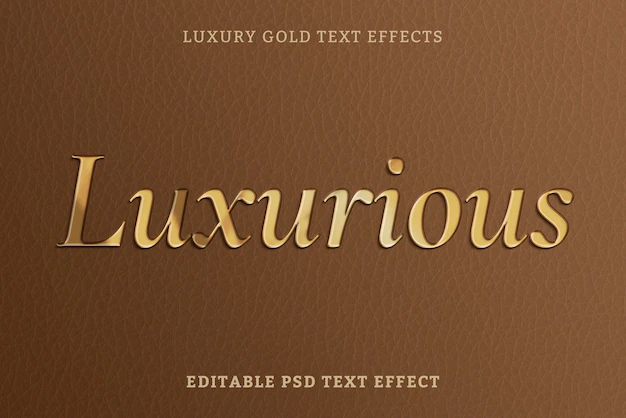 Free PSD | 3d text effect psd, luxury gold high quality template