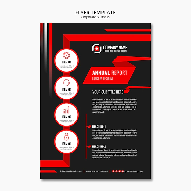 Free PSD | Abstract business flyer template