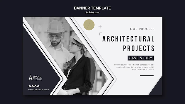 Free PSD | Architecture concept banner template