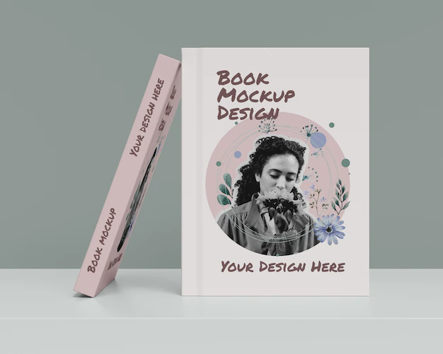 Free PSD | Beautiful book cover mockup