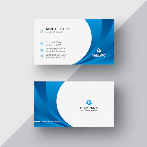 Free PSD | Blue and white business card