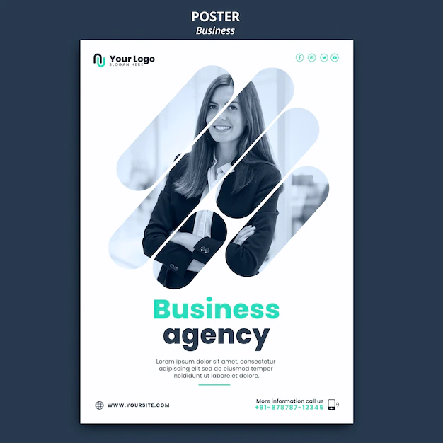 Free PSD | Business concept poster template