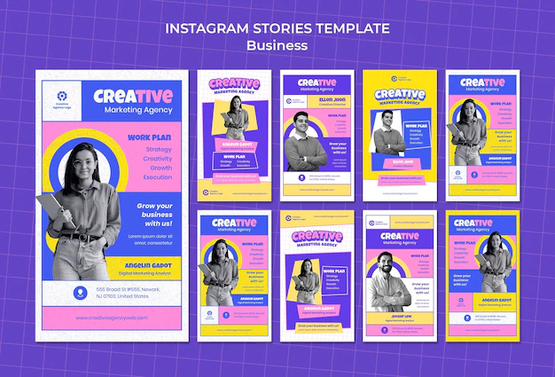 Free PSD | Business instagram stories design template