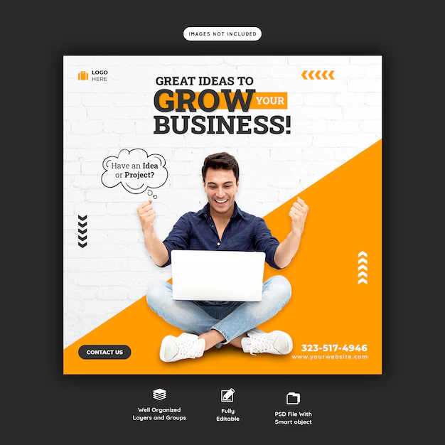Free PSD | Business promotion and corporate social media banner template