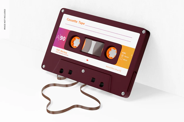 Free PSD | Cassette tape mockup