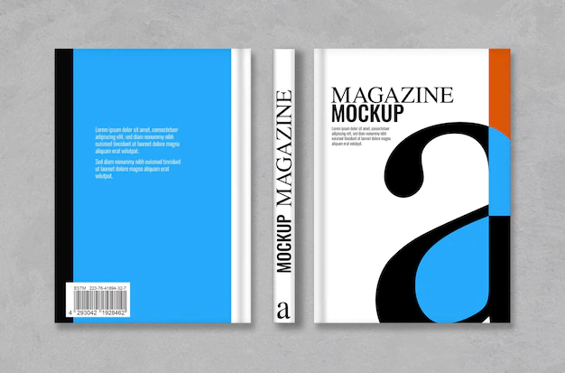 Free PSD | Collection of three views books mockup