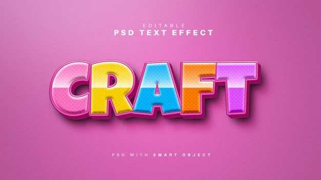 Free PSD | Craft text effect