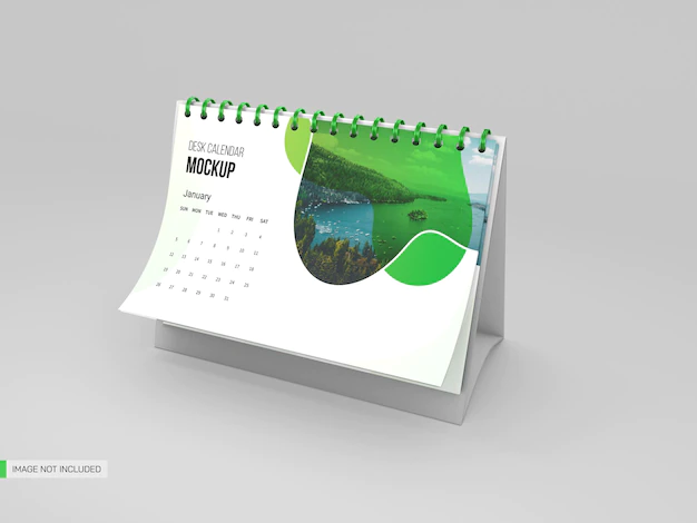 Free PSD | Desk calendar mockup