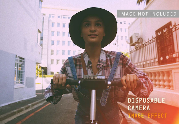 Free PSD | Disposable camera image effect