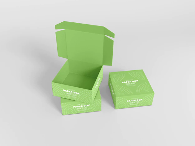 Free PSD | Disposable paper box packaging mockup