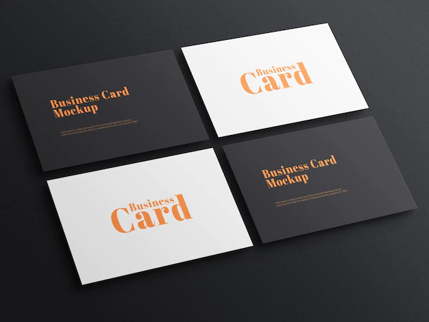 Free PSD | Elegant dark business card psd mockup