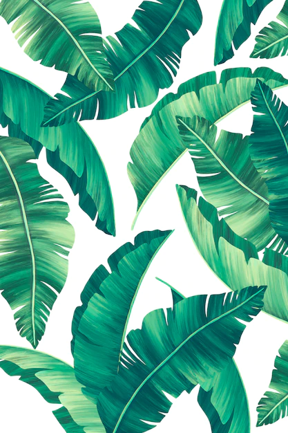 Free PSD | Elegant tropical print with beautiful leaves