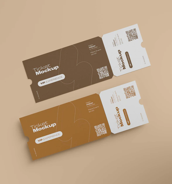 Free PSD | Event ticket mockup