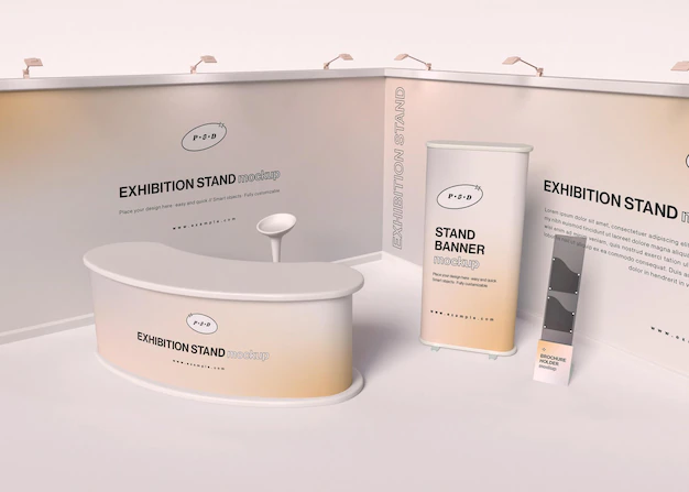 Free PSD | Exhibition stand mockup