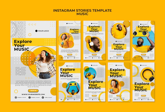 Free PSD | Explore your music instagram stories