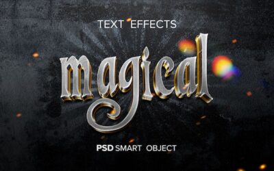 Free PSD | Fantasy movie text effect