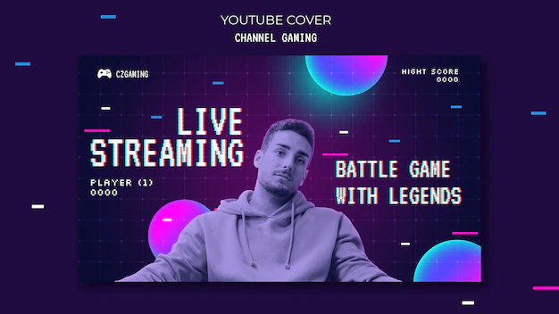 Free PSD | Game streaming youtube cover