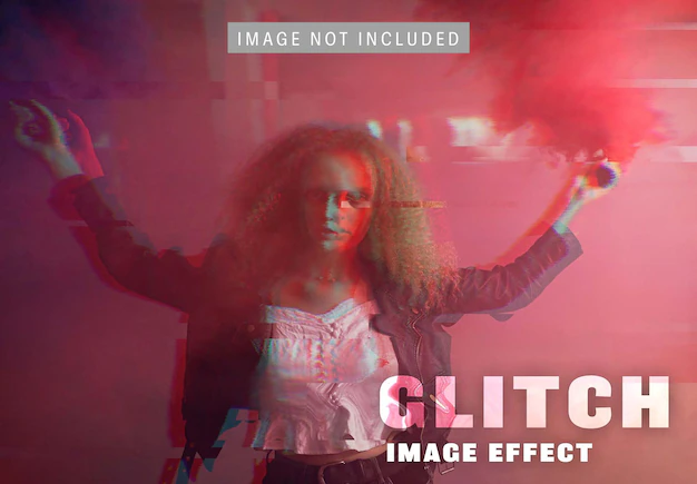 Free PSD | Glitch image effect