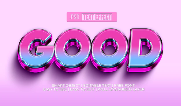 Free PSD | Good text style effect