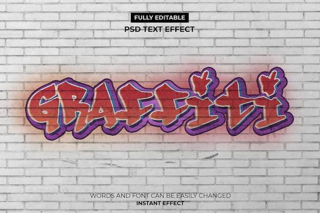 Free PSD | Graffiti text effect