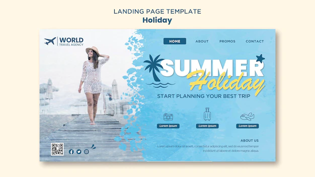 Free PSD | Holiday landing page