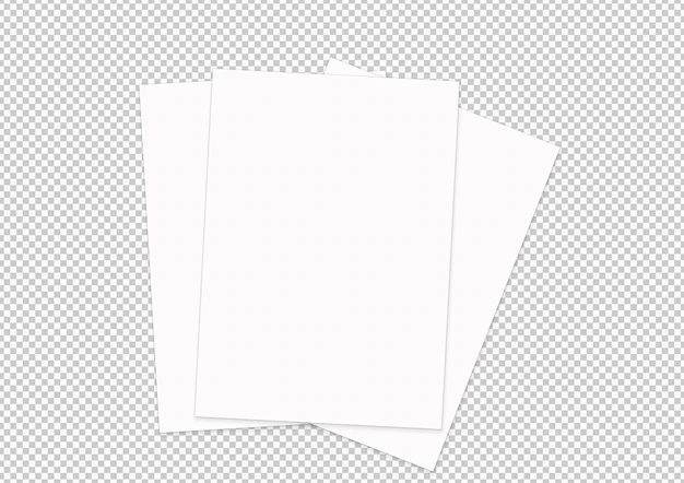 Free PSD | Isolated collection of paper sheets