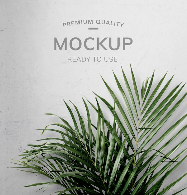 Free PSD | Leaf mockup background