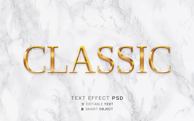 Free PSD | Luxurious gold text effect