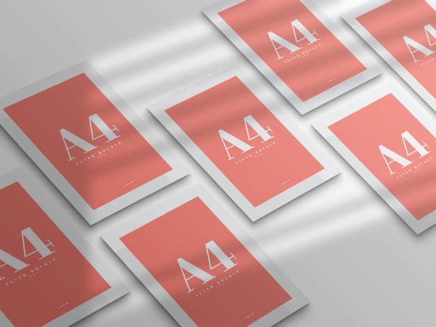 Free PSD | Minimal a4 flyer mockup design