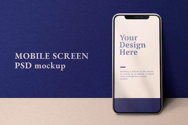 Free PSD | Mobile phone screen mockup psd digital device