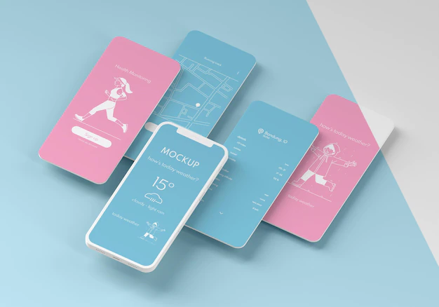 Free PSD | Mobile phone user interface mock-up