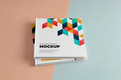 Free PSD | Mock-up of hardback square paper book