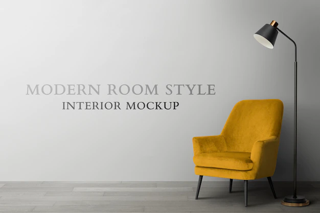 Free PSD | Modern room interior mockup psd