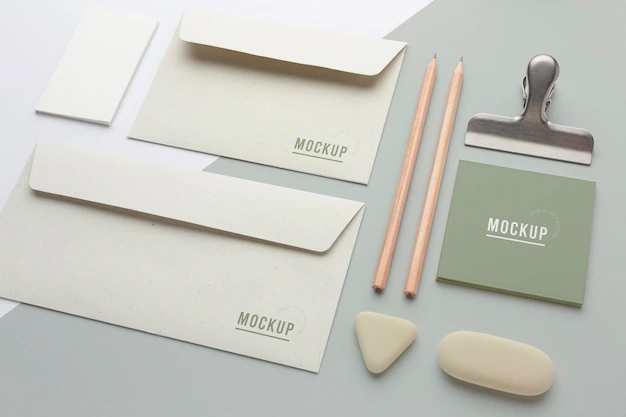 Free PSD | Modern stationery mock-up composition