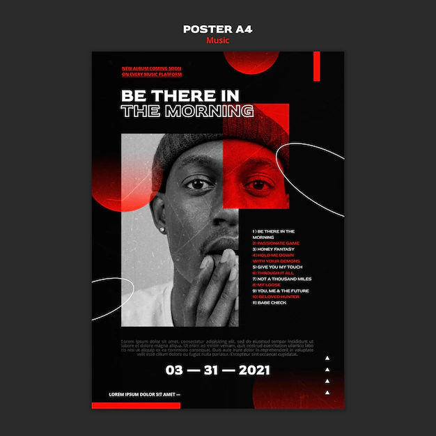Free PSD | Music tickets sale poster template
