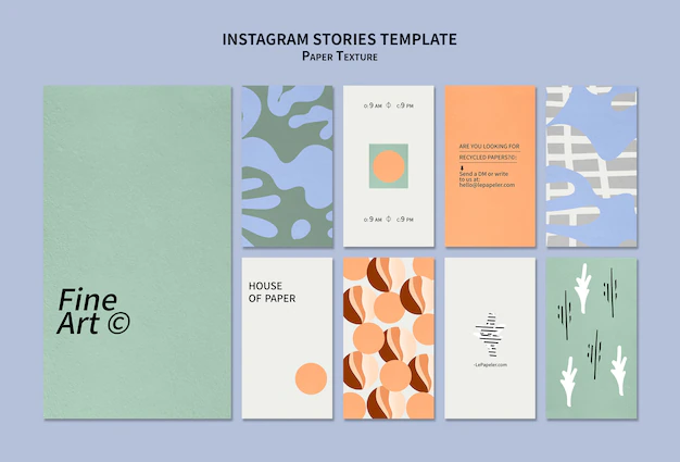 Free PSD | Paper texture instagram stories design template