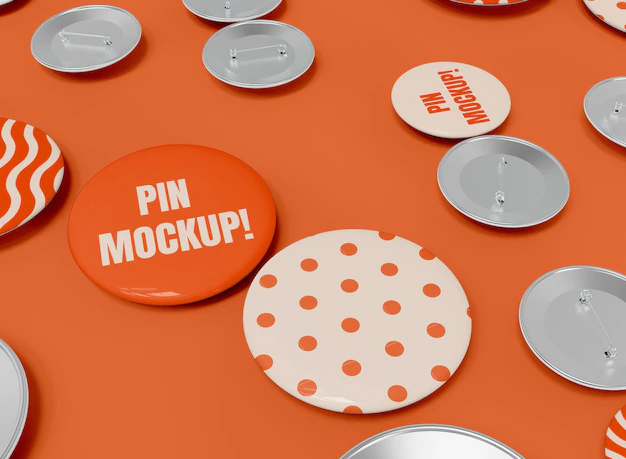 Free PSD | Pin mockup
