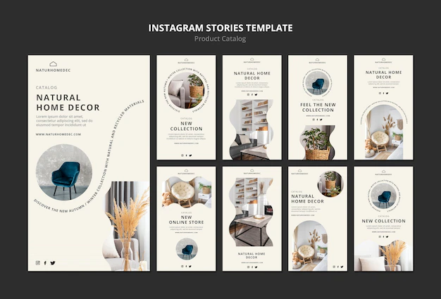 Free PSD | Product catalog instagram stories design template
