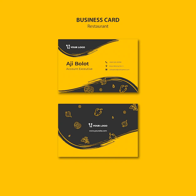 Free PSD | Restaurant business card template