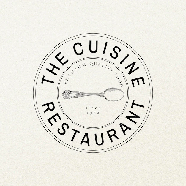 Free PSD | Restaurant vintage badge template psd set, remixed from public domain artworks