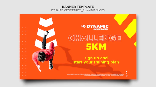 Free PSD | Running shoes banner template