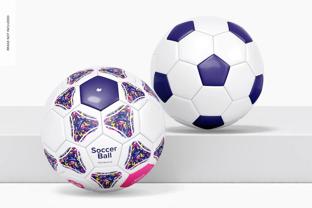 Free PSD | Soccer balls mockup