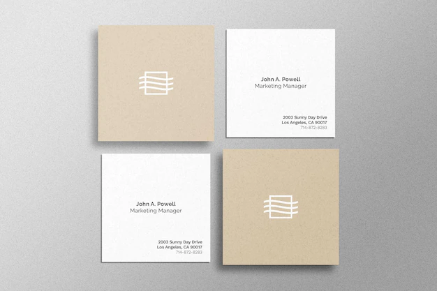 Free PSD | Square card mockup